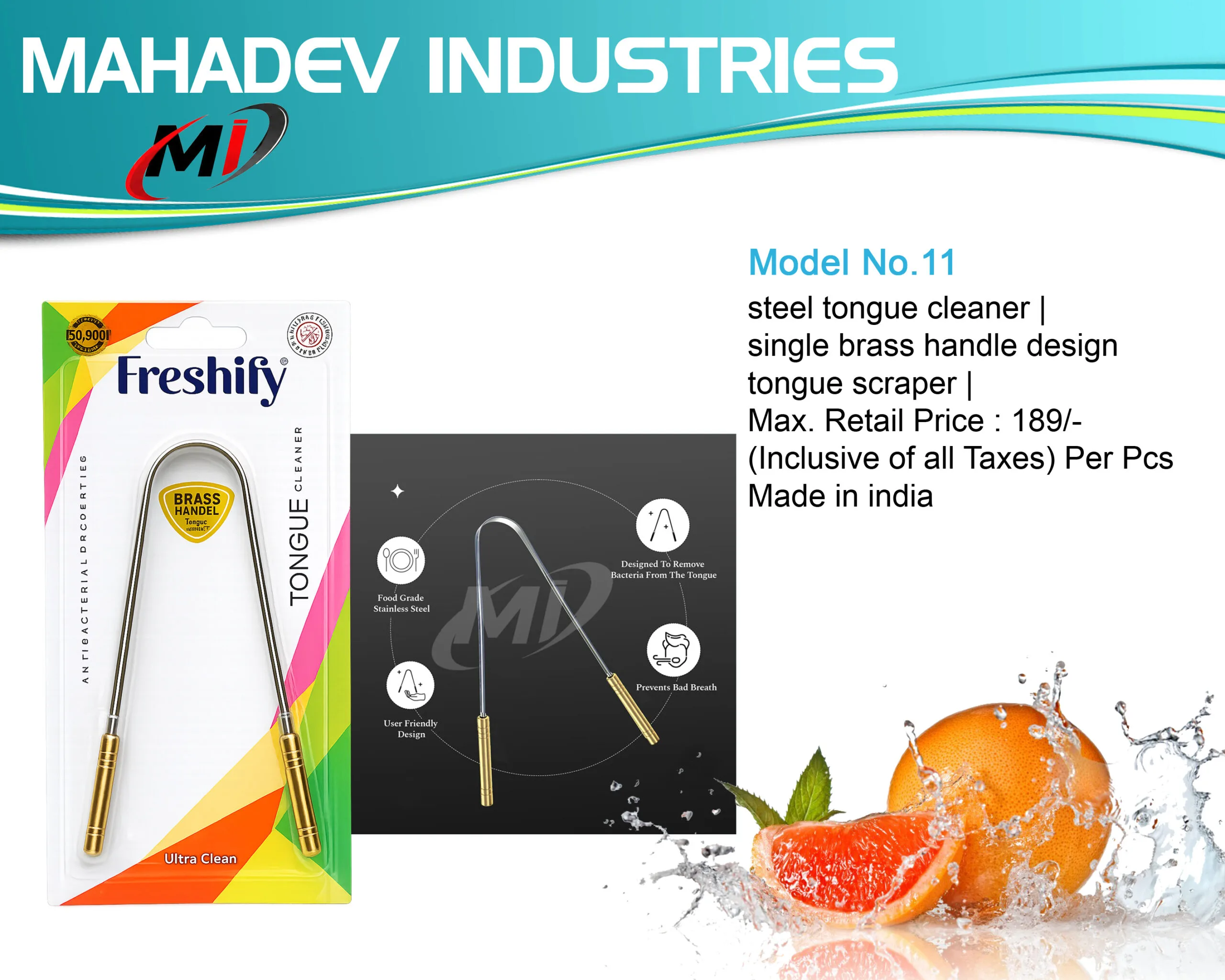 Stainless Steel Tongue Cleaner Factory